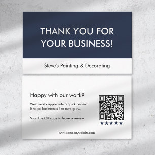 Tarjeta De Recomendación Código QR de agradecimiento de revisión de negocio
