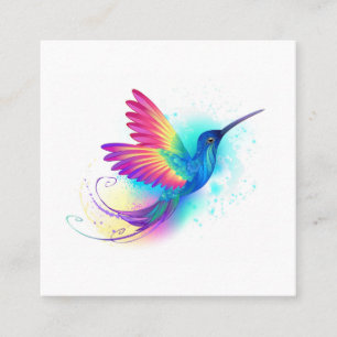 Tarjeta De Recomendación Colibrí arcoiris exótica