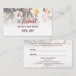 Tarjeta De Recomendación Color de agua rosas amarillas rosas rosas rosas ne