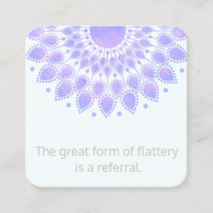 Tarjeta De Recomendación Consulta de cliente de Lavender Lotus Flower Manda