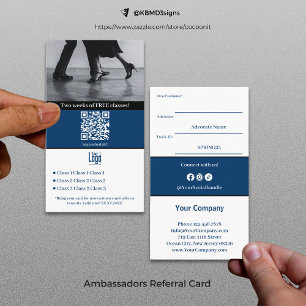 Tarjeta De Recomendación Convertir a los clientes leales en embajadores azu