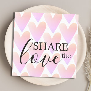 Tarjeta De Recomendación Corazones rosa claro modernos