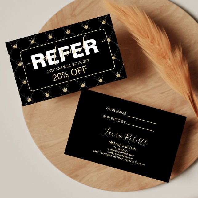 Tarjeta De Recomendación Corona de Oro Negro Refinado (Subido por el creador)