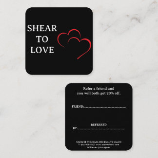 Tarjeta De Recomendación Cuadrado 2,5" x 2,5"