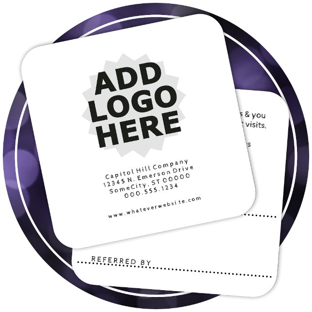 Tarjeta De Recomendación cuadrado de agradecimiento de referencia (Subido por el creador)