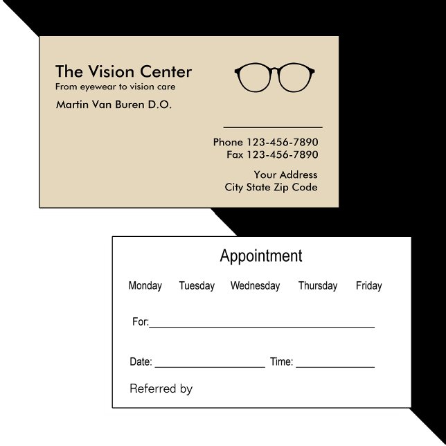 Tarjeta De Recomendación Cuidado de la Visión del Optometrista (Subido por el creador)