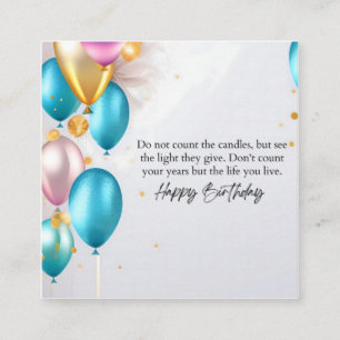 Tarjeta De Recomendación Cumpleaños Ver la Luz