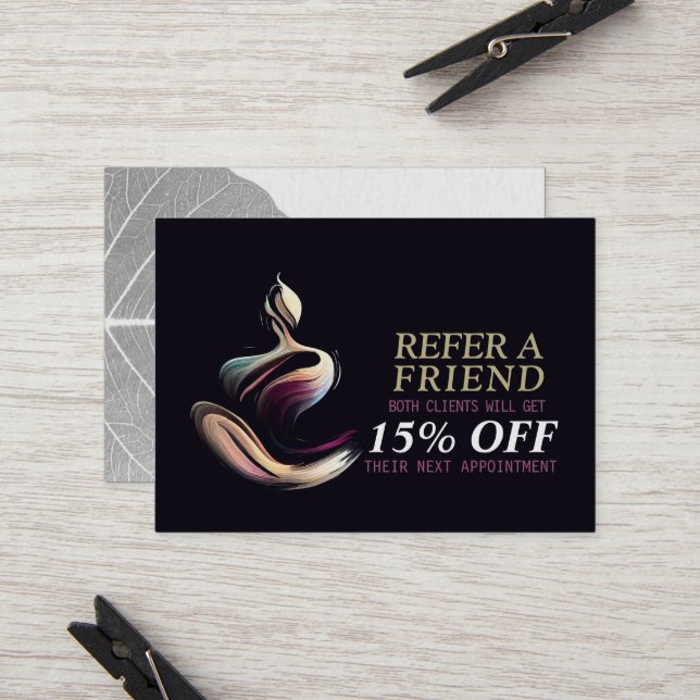 Tarjeta De Recomendación Curso de broche de broche de Lotus Pose (Anverso/Reverso In Situ)