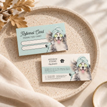 Cute Dog Groomer Cliente de Aseo de Mascotas