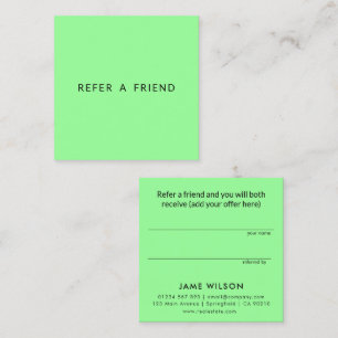 Tarjeta de Recomendación de Bienes Raíces Verde Me