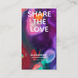 Tarjeta De Recomendación Despertar de Color | Diseño de Expresión Abstracta