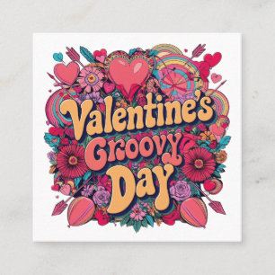 Tarjeta De Recomendación Día de San Valentín, clipart retro