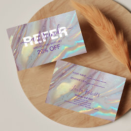 Tarjeta De Recomendación Diseño Profesional de Mármol Premium
