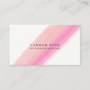 Tarjeta De Recomendación El cepillo elegante del rosa de Rubor frota