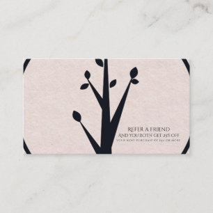 Tarjeta De Recomendación El pequeño árbol rústico natural orgánico se refie