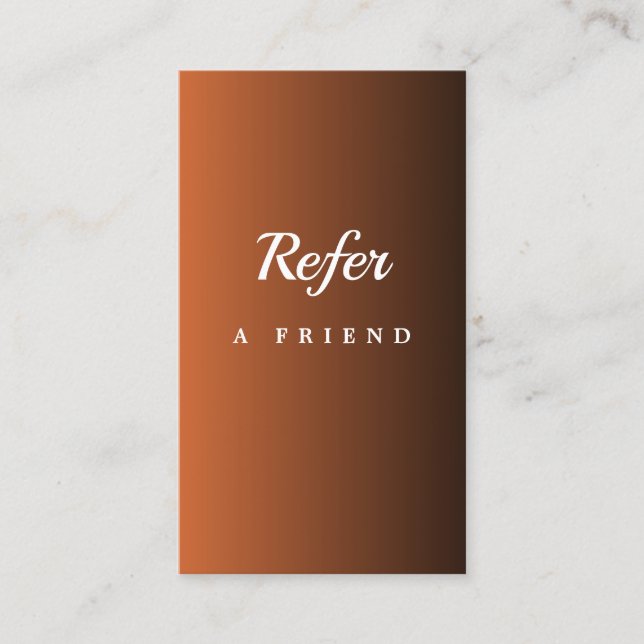 Tarjeta De Recomendación Elegant Salon & Spa Referral Card (Anverso)