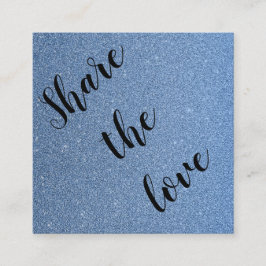 Tarjeta De Recomendación Elegante comparte el purpurina  cielo azul