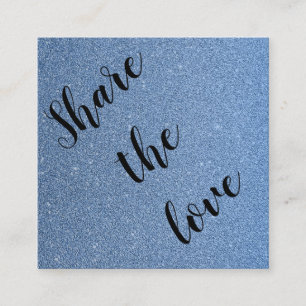Tarjeta De Recomendación Elegante comparte el purpurina cielo azul
