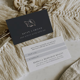 Tarjeta De Recomendación Elegante concha de oro Rosa