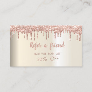 Tarjeta de Recomendación Elegante de Brillo Modern