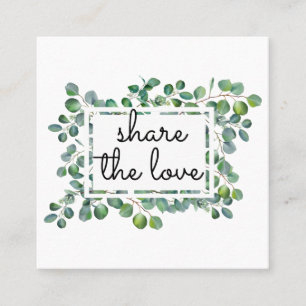 Tarjeta De Recomendación Elegante eucalipto moderno se refiere a un amigo