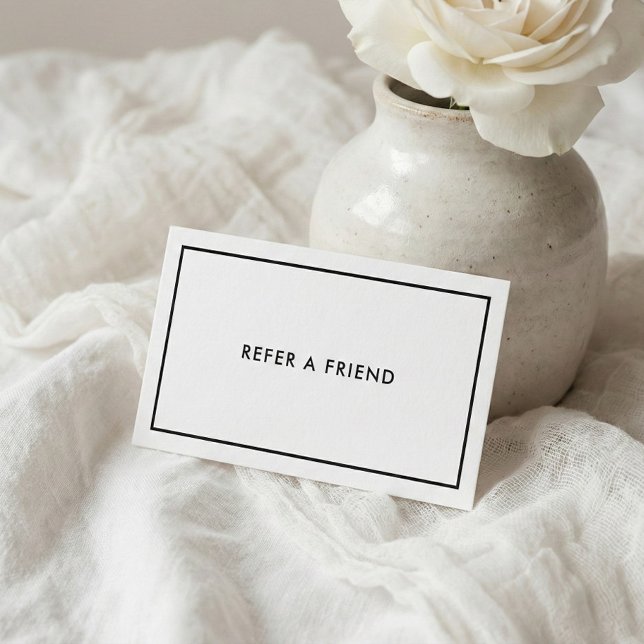 Tarjeta De Recomendación Elegante minimalista (Subido por el creador)