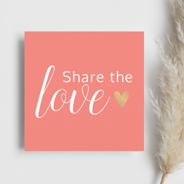 Tarjeta De Recomendación Elegante Salón de Belleza Coral White Gold (Subido por el creador)