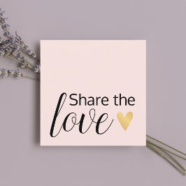 Tarjeta De Recomendación Elegante Salón de Belleza Pale Rosa Gold Heart