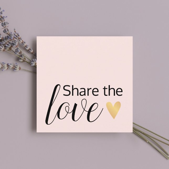 Tarjeta De Recomendación Elegante Salón de Belleza Pale Rosa Gold Heart (Subido por el creador)