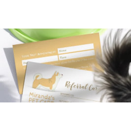 Tarjeta De Recomendación Estar con cuidado de mascotas Bañando y preparando