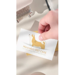 Tarjeta De Recomendación Estar con cuidado de mascotas Bañando y preparando