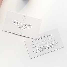 Tarjeta De Recomendación EVERLY Art Deco Ivory Gold Black Refer A Friend