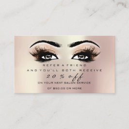 Tarjeta De Recomendación Extensión de los latigazos de maquillaje de la tar