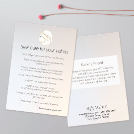 Tarjeta De Recomendación Extensiones De Eyelash Chica De Lash Después De La