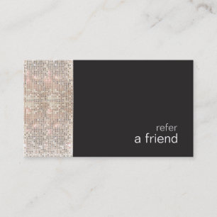 Tarjeta De Recomendación FAUX Secuencia Salón De Belleza Referirse A Un Ami