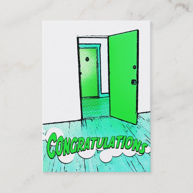 Tarjeta De Recomendación felicitaciones condo cómico (Anverso)