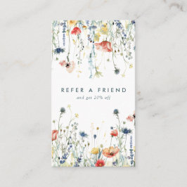 Tarjeta De Recomendación Flor silvestre vibrante