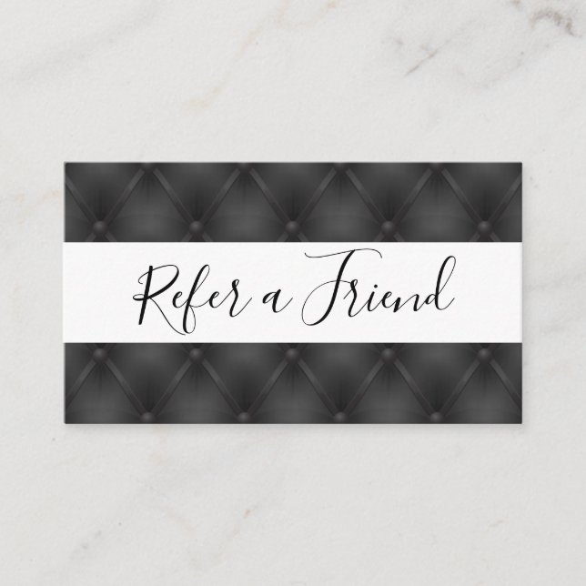 Tarjeta De Recomendación Fondo de la negrita negra de referencia (Anverso)