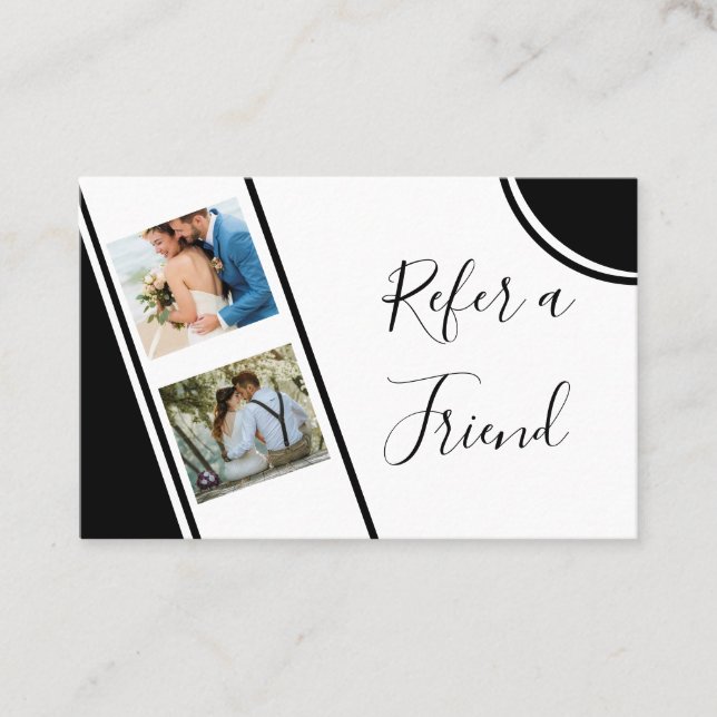 Tarjeta De Recomendación Fotógrafo moderno y profesional  (Anverso)