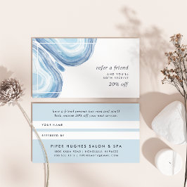 Tarjeta De Recomendación Geode de onda azul