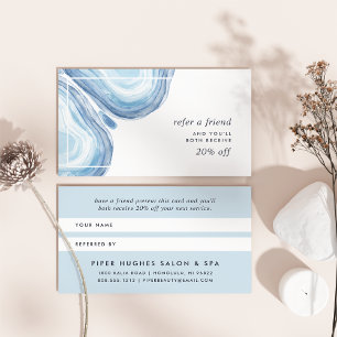 Tarjeta De Recomendación Geode de onda azul