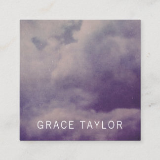 Tarjeta De Recomendación Grunge Dirty Clouds Client Profile Card Set