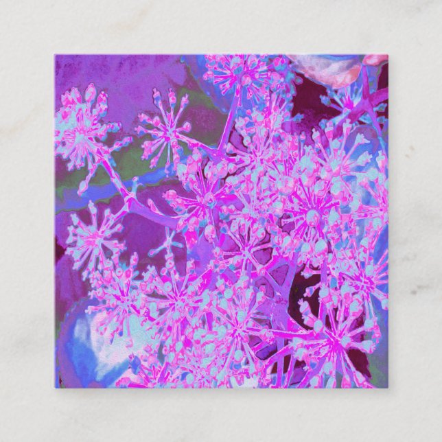 Tarjeta De Recomendación Guay Resumen de la naturaleza retro en rosa calien (Anverso)