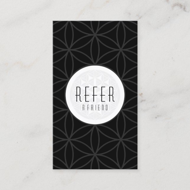 Tarjeta De Recomendación hacer referencia a una geometría sagrada de un ami (Anverso)