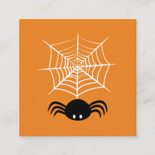 Tarjeta De Recomendación Halloween Spider Web
