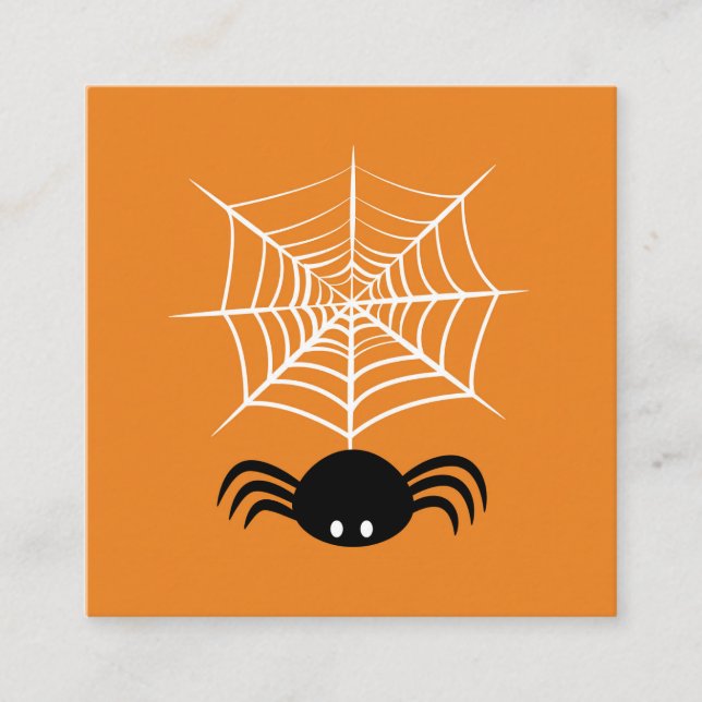 Tarjeta De Recomendación Halloween Spider Web (Anverso)