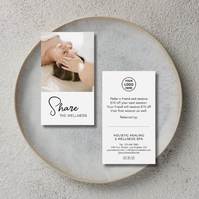 Tarjeta De Recomendación Health Coach Holistic Therapist (Health Coach Holistic Therapist Referral Card)