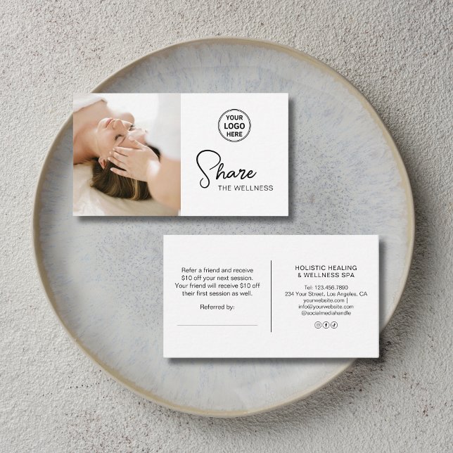 Tarjeta De Recomendación Holistic Therapist Health Coach (Holistic Therapist Health Coach Referral Card)