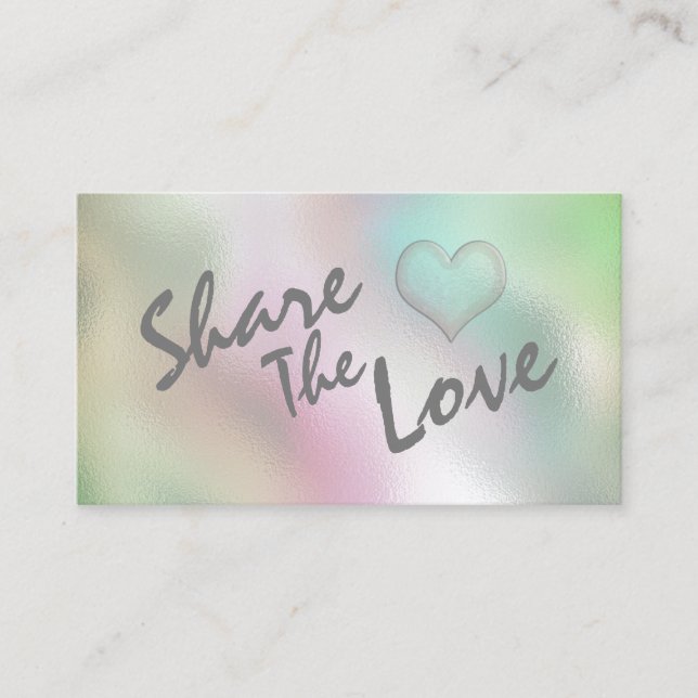 Tarjeta De Recomendación Holograma minimalista simple (Anverso)