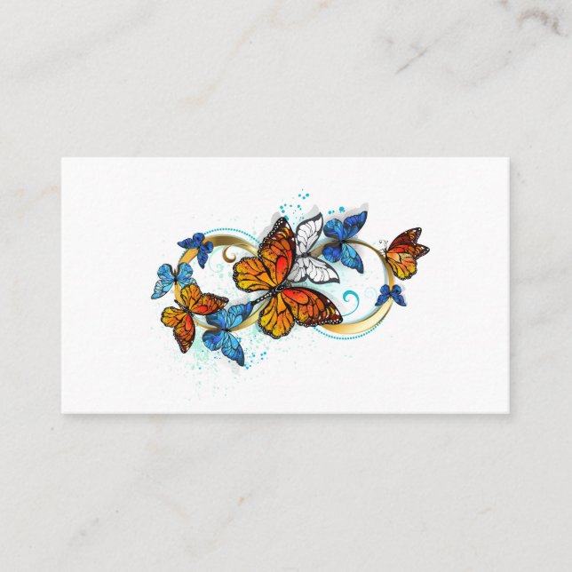 Tarjeta De Recomendación Infinidad de Mariposas Monarca (Anverso)